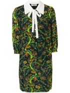 Essentiel Antwerp Floral Print Pussy Bow Dress - Blue