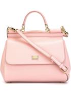 Dolce & Gabbana Medium 'sicily' Tote, Women's, Pink/purple, Calf Leather/leather