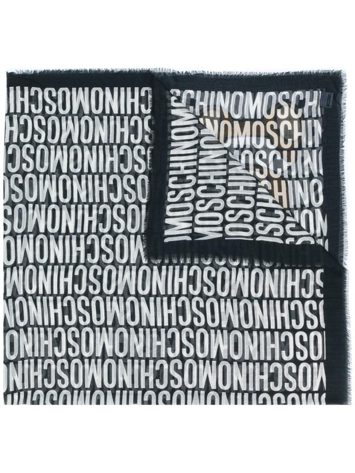Moschino Toy Bear Motif Scarf - Black