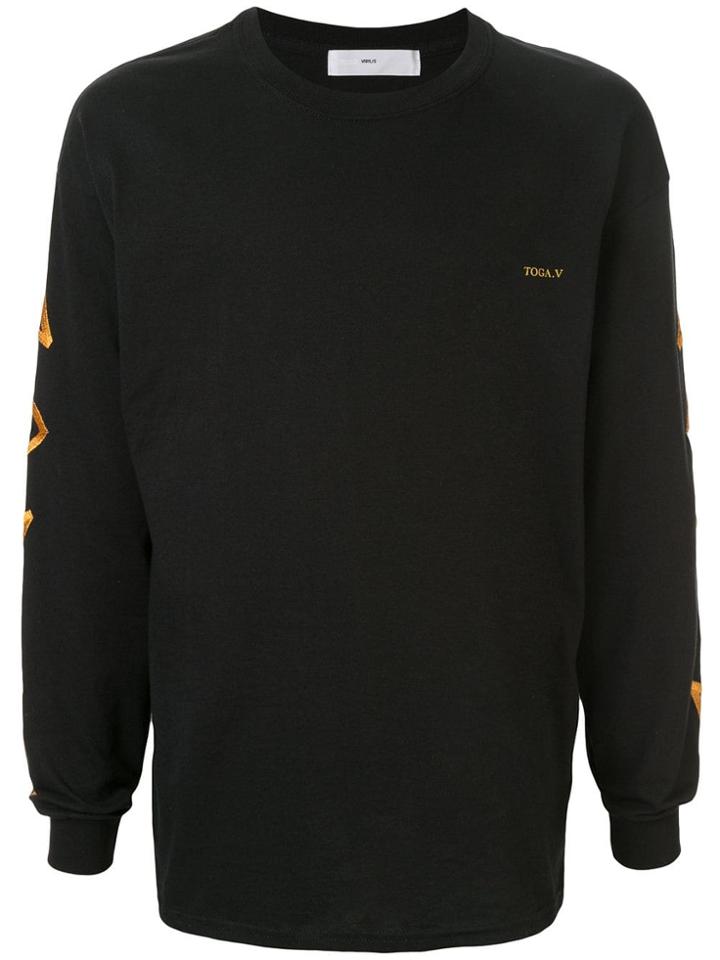 Toga Virilis Embroidered Pattern T-shirt - Black