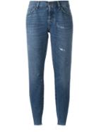 7 For All Mankind Josie Cropped Jeans, Women's, Size: 29, Blue, Cotton