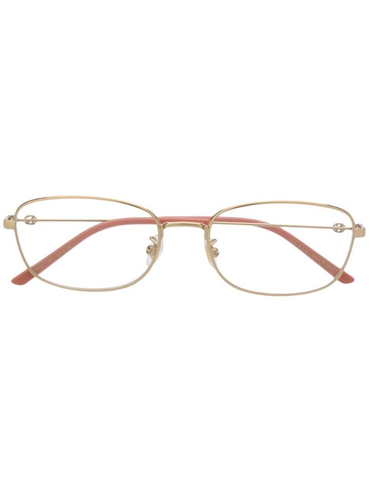 Gucci Eyewear Square Glasses - Gold