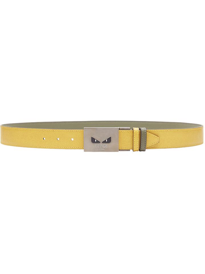 Fendi Bag Bugs Buckled Belt - Yellow & Orange