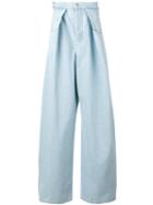 Martine Rose Wide-leg Jeans, Adult Unisex, Size: Xs, Blue, Cotton