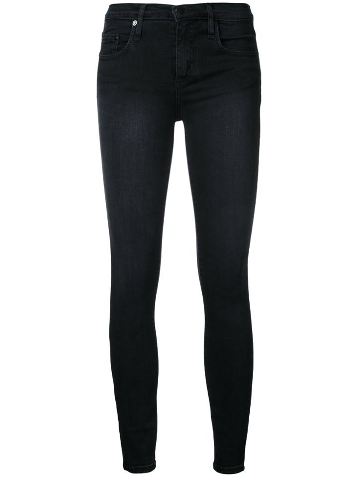 Nobody Denim Geo Skinny Ankle Fade - Black