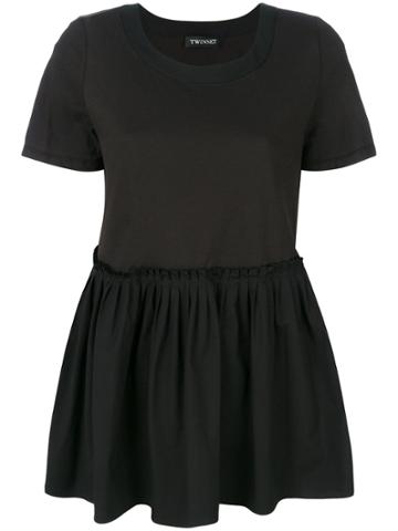 Twin-set Empire Ruffle T-shirt - Black