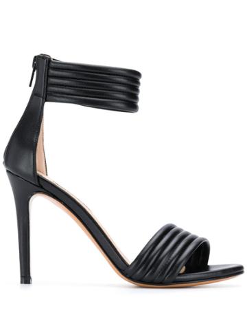 Albano Quilted Sandals - Black