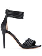 Albano Quilted Sandals - Black
