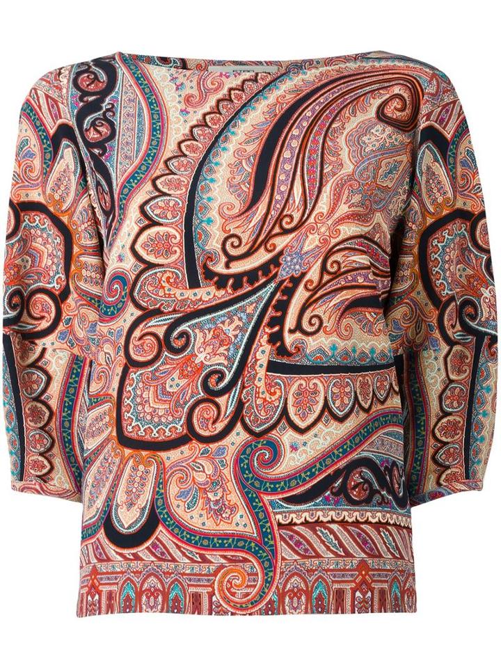 Etro Three-quarters Sleeve Blouse, Women's, Size: 44, Silk