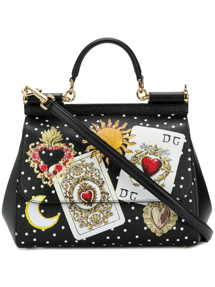 Dolce & Gabbana Sicily Card Print Tote - Black