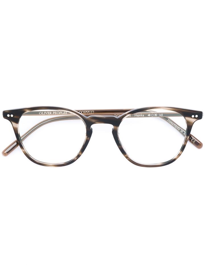 Oliver Peoples Hanks Round Frame Glasses - Brown