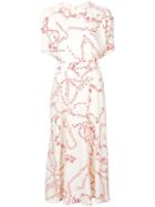 Victoria Beckham Chain Print Dress - White