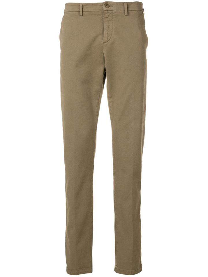 Mp Massimo Piombo Slim Fit Chinos - Brown