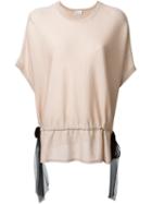 Red Valentino Contrast Tie Waist Blouse