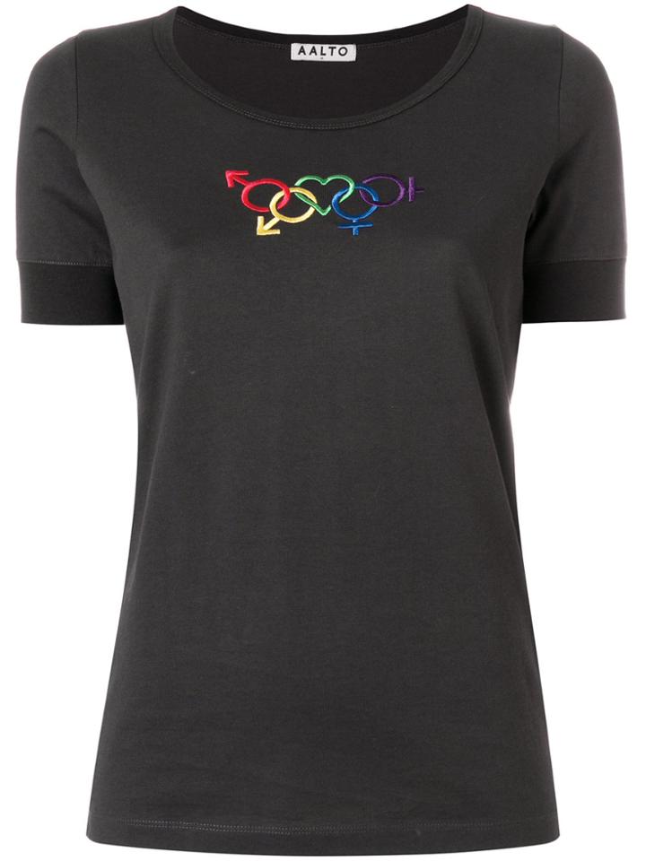 Aalto Embroidered T-shirt - Black