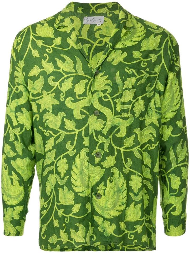 Yohji Yamamoto Pre-owned Floral Print Shirt - Green