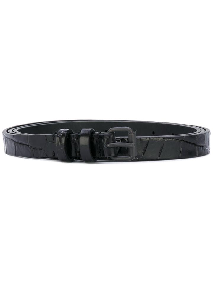 Haider Ackermann - Embossed Belt - Women - Calf Leather - L, Black, Calf Leather
