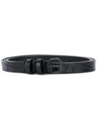 Haider Ackermann - Embossed Belt - Women - Calf Leather - L, Black, Calf Leather