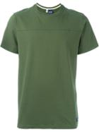 Bleu De Paname Round Neck T-shirt, Men's, Size: L, Green, Cotton