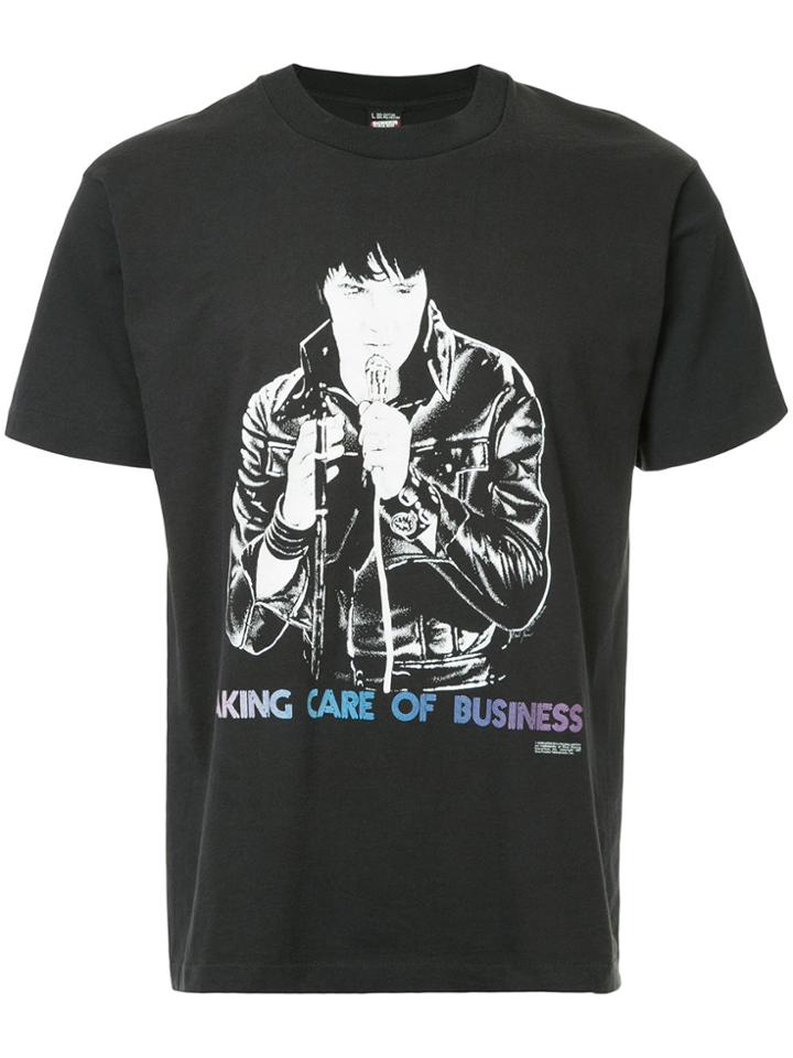 Fake Alpha Vintage Elvis Print T-shirt - Black