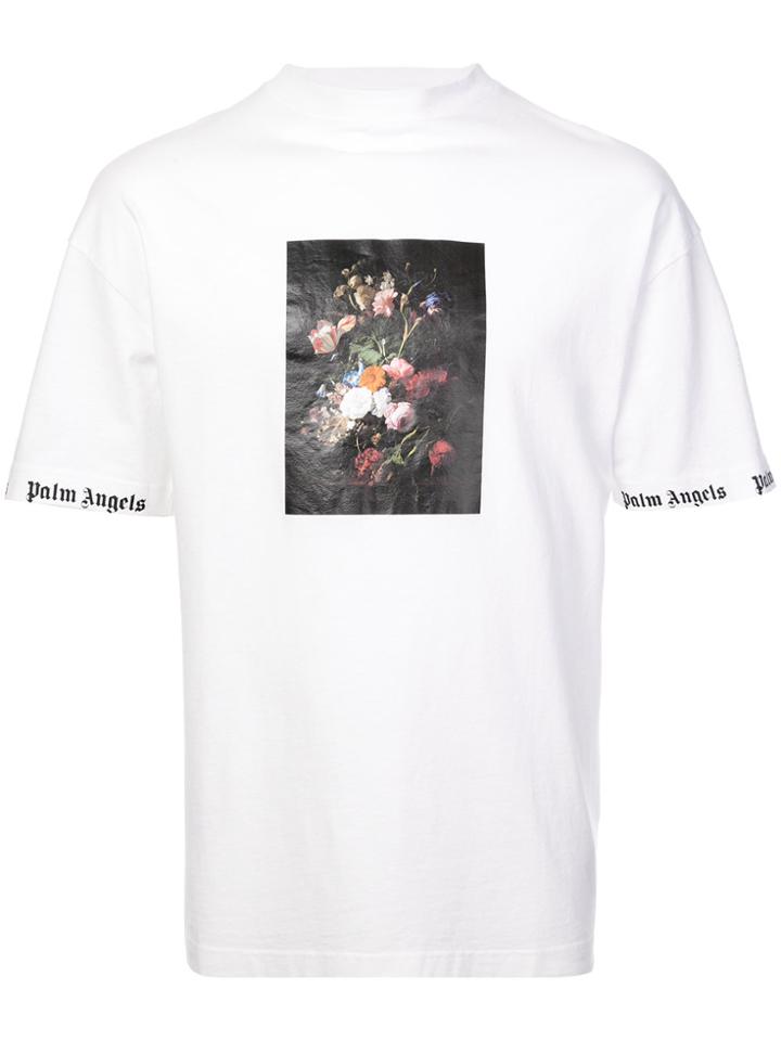Palm Angels Floral Print T-shirt - White