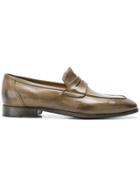 Silvano Sassetti Distressed Penny Loafers - Brown