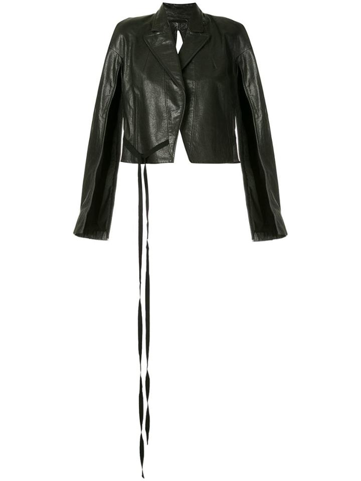 Ann Demeulemeester Cropped Biker Jacket - Unavailable