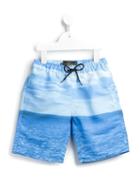 Finger In The Nose Goodboy Seascape Swim Shorts, Boy's, Size: 10 Yrs, Blue