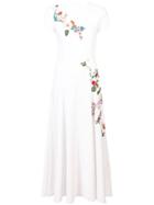 Carolina Herrera Floral Embroidered Dress - White
