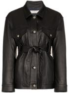 Golden Goose Deluxe Brand Pictor Leather Belted Jacket - Black