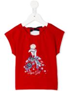 Lapin House - Floral Print T-shirt - Kids - Silk/cotton/spandex/elastane - 6 Yrs, Girl's, Red