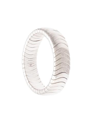 Mattia Cielo 18kt White Gold Universo Diamond Stretch Bangle - Silver