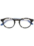 Bottega Veneta Eyewear Round Frame Glasses, Black, Acetate