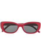 Saint Laurent Eyewear Sl316 Betty Rounded Sunglasses - Red