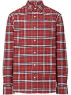 Burberry Check Long-sleeve Shirt - Red