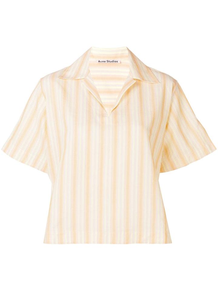 Acne Studios Boxy Striped Shirt - Yellow