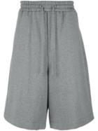 Juun.j Embroidered Track Shorts, Size: 48, Grey, Cotton