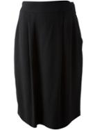 Giorgio Armani Vintage Pleated Skirt, Women's, Size: 46, Black