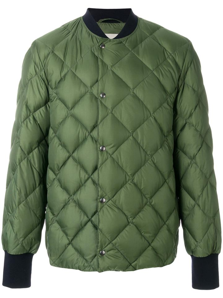 Holland & Holland Quilted Bomber Jacket - Green