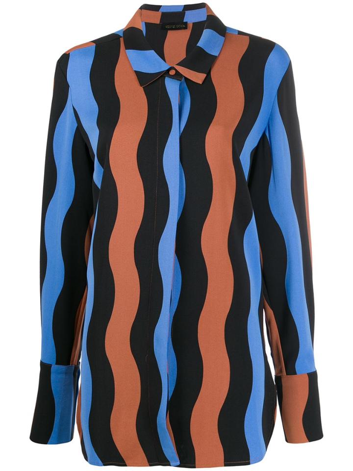 Stine Goya Wavy Striped Shirt - Blue