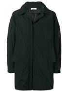 Stone Island Hooded Touch-strap Coat - Black