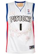 Night Market - Pistons Embroidered Nba Tank - Women - Polyester - One Size, White, Polyester