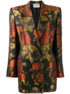 Gianfranco Ferré Pre-owned 1990s Floral Brocade Jacket - Black