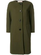 Marni Single-breasted Fitted Coat - Green