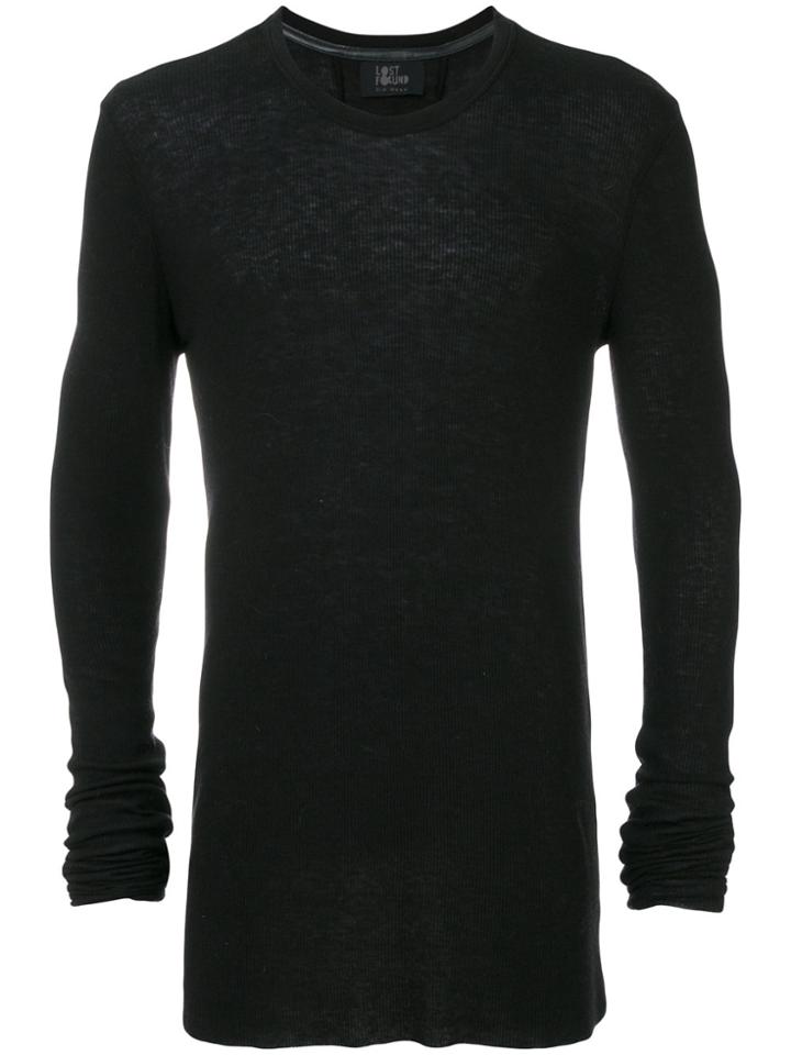 Lost & Found Ria Dunn Elongated Sleeves Slim-fit Jumper - Black