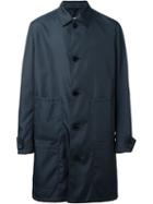 Maison Margiela Classic Trench Coat, Men's, Size: 48, Blue, Polyester/cotton/viscose