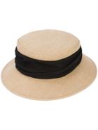 Y's Contrast Band Hat - Nude & Neutrals