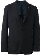 Tagliatore Two Button Blazer, Men's, Size: 52, Blue, Polyamide/cupro/virgin Wool