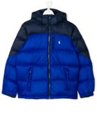 Ralph Lauren Kids Teen Color Block Padded Jacket - Blue