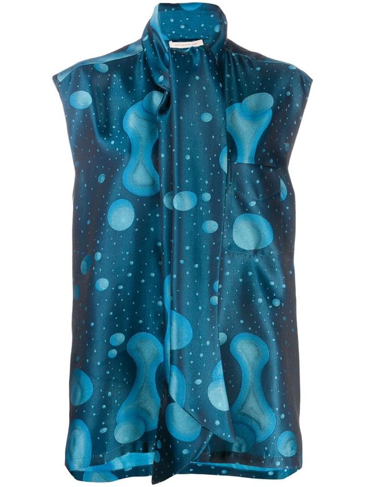 Christopher Kane Lava Jacquard Sleeveless Shirt - Blue